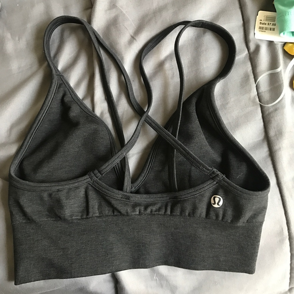 BLACK LULULEMON SPORTS BRA